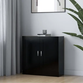 vidaXL Boekenkast 82,5x30,5x80 cm spaanplaat zwart