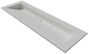 Lambini Designs Flora solid surface wastafel 140cm zonder kraangaten wit mat