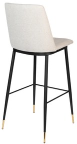 Hoge Barstoel Van Stof Beige