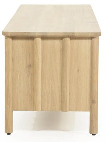 Eleonora Jake Modern Tv-meubel Eikenhout Naturel 183 Cm - 183x47x50cm.