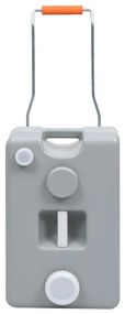 vidaXL Watertank op wielen 25 L grijs
