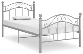 vidaXL Bedframe metaal grijs 100x200 cm