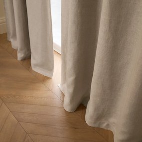 Verduisteringsgordijn van gewassen linnen, verborgen lipjes, Private