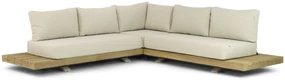 Hoek loungeset 5 personen Teak Taupe Santika Furniture Santika