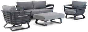 Stoel en Bank Loungeset 4 personen Aluminium Grijs  Santika Furniture Santika Sovita