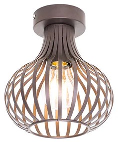 Moderne plafondlamp bruin 18 cm - Saffira Modern E27 rond Binnenverlichting Lamp
