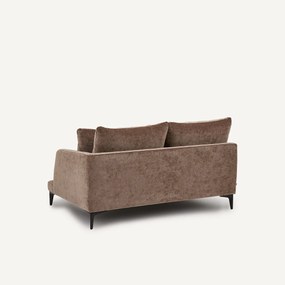 Halve bank, 2-zit van gemengd fluweel, MODERNISTE