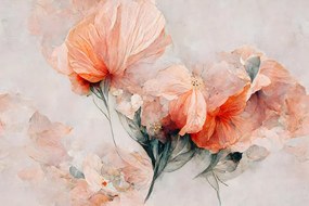 Ilustratie Wild Flowers On Beige Background, Treechild