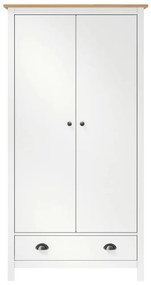 vidaXL Kledingkast met 2 deuren Hill Range 89x50x170 cm grenenhout wit