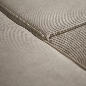 Beige Slaapbank Chaise Longue Links