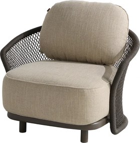 4 Seasons Outdoor Tobego loungestoel Terre Loungestoel   bruin weerbestendig