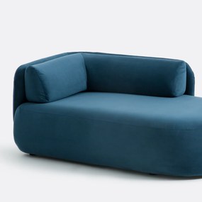 Longchair rechts, fluweel, Méridiano