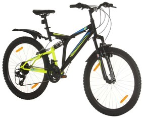 vidaXL Mountainbike 21 versnellingen 26 inch wielen 49 cm zwart