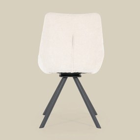 Draaibare Eetkamerstoel Beige Stof