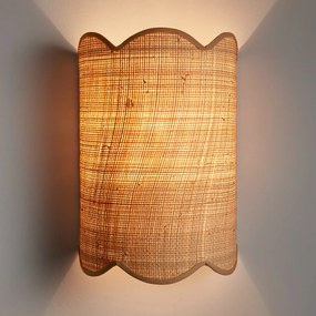 Wandlamp in raffia, Dolkie