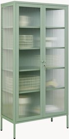 Metalen vitrinekast The Collector met gefacetteerd glas