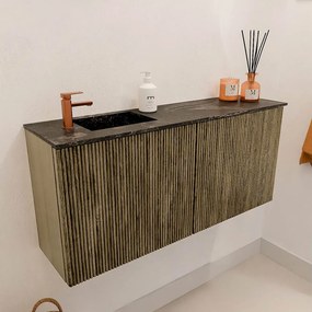Mondiaz Joya DLux 90cm toiletmeubel dusk met wastafel faye links 1 kraangat lava