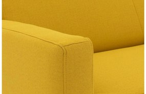 Goossens Zitmeubel Key West geel, stof, 2-zits, modern design met ligelement rechts