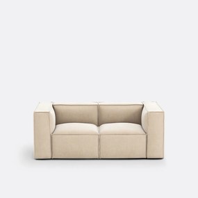 Modulaire bank, 2-zit, in vintage ribfluweel, Seven
