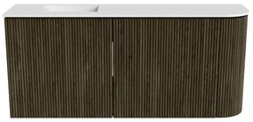 Mondiaz Joya 90cm toiletmeubel ronding rechts shadow met wastafel faye links zonder kraangat talc