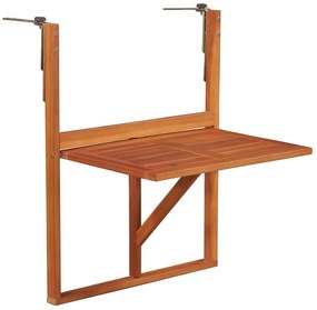 vidaXL Balkontafel hangend 64,5x44x80 cm massief acaciahout