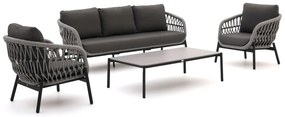 + 15% kassakorting | Stoel-bank loungeset Bellagio | 5 personen | Loungeset Grijs | Rope (touw) | Kees Smit Tuinmeubelen