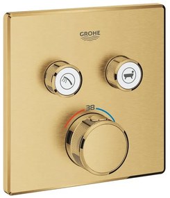 Grohe SmartControl Inbouwthermostaat - 3 knoppen - 15.8x15.8cm - brushed cool sunrise 29124GN0