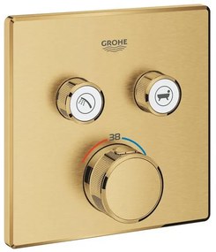 Grohe SmartControl Inbouwthermostaat - 3 knoppen - 15.8x15.8cm - brushed cool sunrise 29124gn0