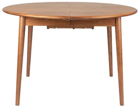 Zuiver Twist Round Walnut Walnoot Eettafel Uitschuifbaar 120-160 Cm - 120 X 120cm.