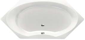 Xenz Orona Hoekbad - 190x90x53 - afvoer Midden - acryl - wit 6861-01