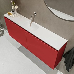 Mondiaz Ture 120cm toiletmeubel fire met wastafel talc midden geen kraangat