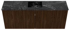 Mondiaz Joya DLux 100cm toiletmeubel walnut met wastafel faye midden 1 kraangat lava
