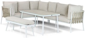 467% korting |   Dining Loungeset 7 personen Aluminium/rope Wit  Lifestyle Garden Furniture Cordani