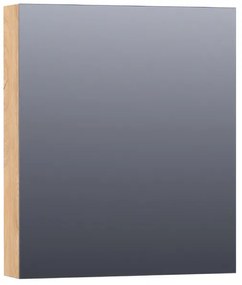 Saniclass Plain Spiegelkast - 60x70x15cm - 1 linksdraaiende spiegeldeur - MFC - nomad SK-PL60LNM