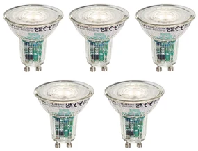 Set van 5 Smart GU10 50mm LED lampen helder 4.7W 345 lm 2200-4000K