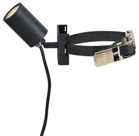 Buitenspot zwart voor aan boom GU10 50mm draai- en kantelbaar IP65 - Solo Modern GU10 IP65 Buitenverlichting rond