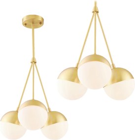 Plafond hanglamp APP688-3CP bolvormig goud