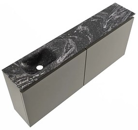 Mondiaz Ture DLux toiletmeubel 120cm smoke met wastafel lava links zonder kraangat