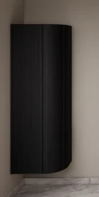 Gliss Design Alluro kolomkast 160cm met ronding rechts black veneer