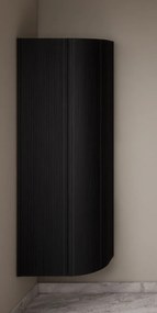 Gliss Design Alluro kolomkast 160cm met ronding rechts black veneer