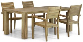 Tuinset 4 personen 200 cm Teak Naturel teak Garden Collections Liverpool/Brighton