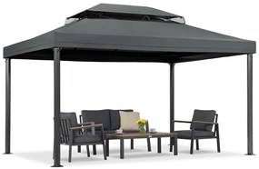 Antraciet tuinpaviljoen Valencia 3x4 m Tuinpunt