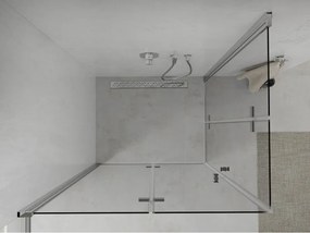 Mexen Lima Duo opvouwbare douchecabine 100 x 80 cm, transparant, chroom - 856-100-080-02-00