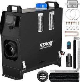 VEVOR 8 kW 12 V draagbare dieselkachel voor kamperen en thuisgebruik: merkbare warmte in 10 minuten, LCD-display en afstandsbediening tot 30 m, temperatuurinstelling 8–36 °C en timer