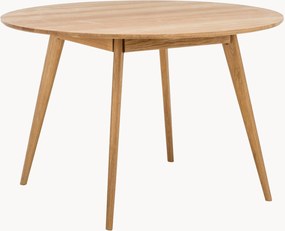 Ronde eettafel Yumi van eikenhout, Ø 115 cm