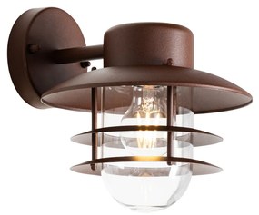 Industriële wandlamp roestbruin IP44 - Shell
