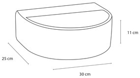 Differnz Demi fontein 30x25cm donkergrijs beton