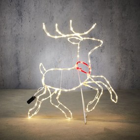 Kerst vloerlamp hert 50cm incl. LED met timer IP44 - Pax