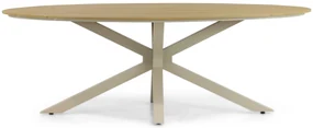 Tuinset 6 personen 220 cm Aluminium/rope Taupe Santika Furniture Sanika