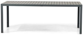 Tuinset 6 personen 200 cm Aluminium/textileen Grijs Domani Furniture Verde/Solare
